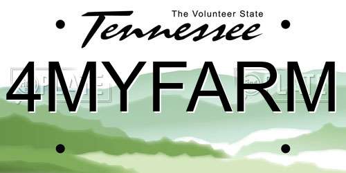 4MYFARM Tennessee License Plate