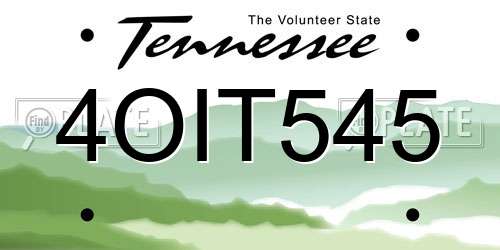 4OIT545 Tennessee License Plate