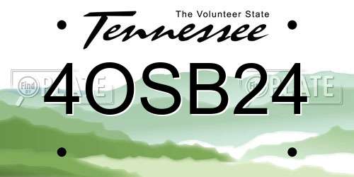 4OSB24 Tennessee License Plate