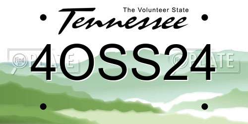 4OSS24 Tennessee License Plate