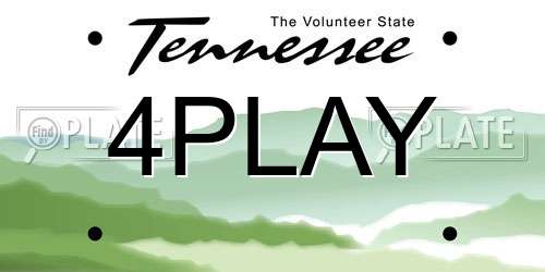4PLAY Tennessee License Plate