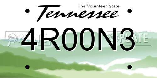 4R00N3 Tennessee License Plate