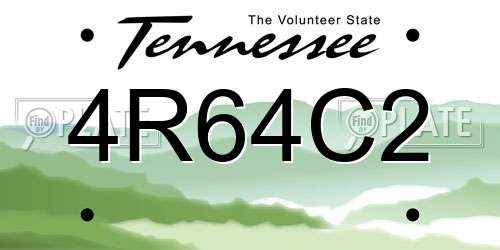 4R64C2 Tennessee License Plate