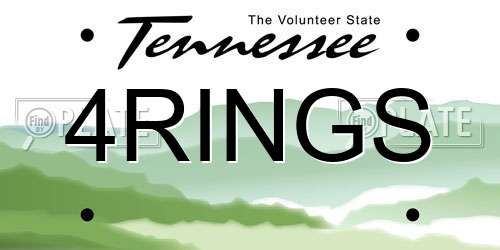 4RINGS Tennessee License Plate