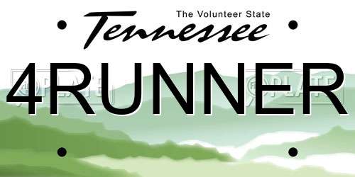 4RUNNER Tennessee License Plate