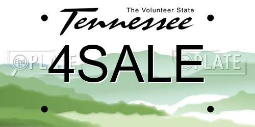 4SALE Tennessee License Plate