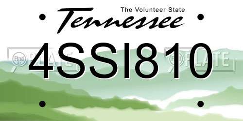4SSI810 Tennessee License Plate