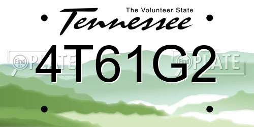 4T61G2 Tennessee License Plate