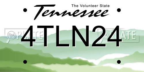 4TLN24 Tennessee License Plate
