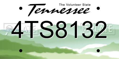 4TS8132 Tennessee License Plate