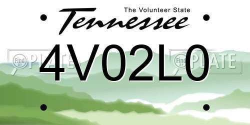 4V02L0 Tennessee License Plate