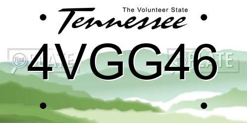 4VGG46 Tennessee License Plate