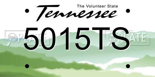 5015TS Tennessee License Plate