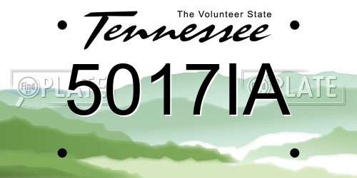 5017IA Tennessee License Plate