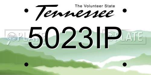 5023IP Tennessee License Plate