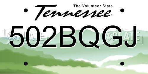 502BQGJ Tennessee License Plate