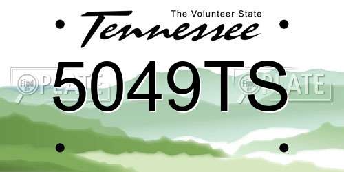 5049TS Tennessee License Plate