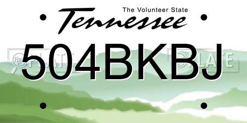 504BKBJ Tennessee License Plate