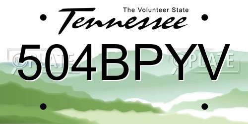 504BPYV Tennessee License Plate