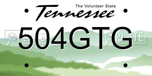 504GTG Tennessee License Plate