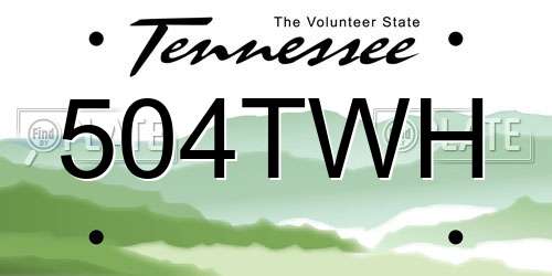 504TWH Tennessee License Plate