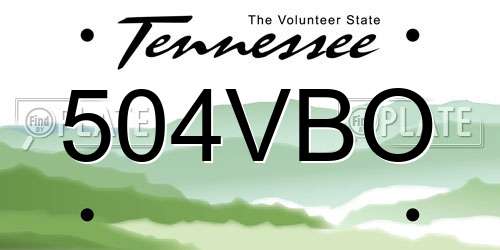 504VBO Tennessee License Plate