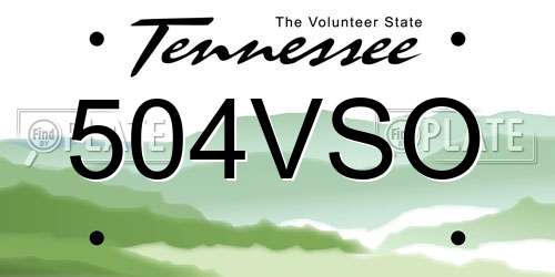 504VSO Tennessee License Plate