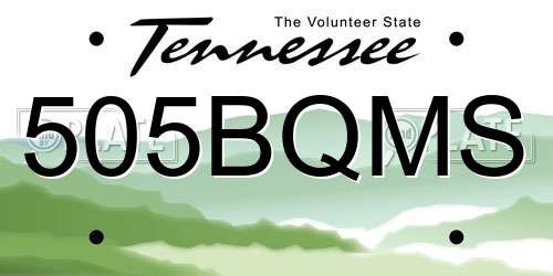 505BQMS Tennessee License Plate