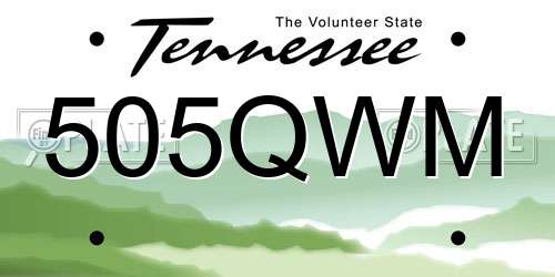 505QWM Tennessee License Plate