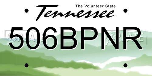506BPNR Tennessee License Plate