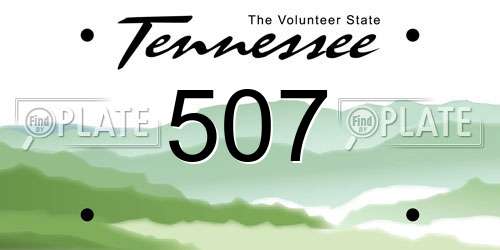 507 Tennessee License Plate