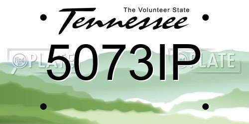 5073IP Tennessee License Plate
