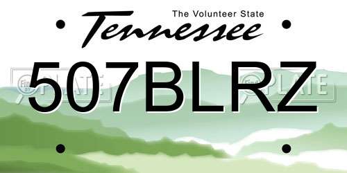507BLRZ Tennessee License Plate