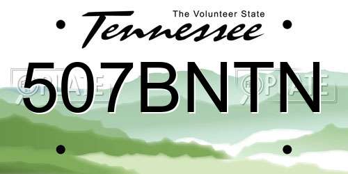507BNTN Tennessee License Plate