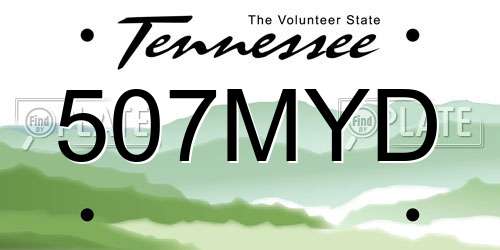 507MYD Tennessee License Plate