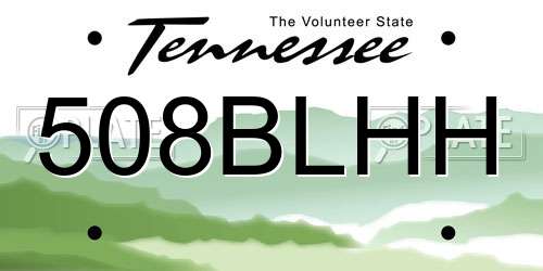 508BLHH Tennessee License Plate