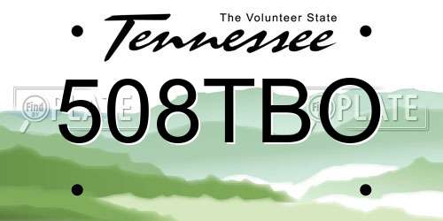 508TBO Tennessee License Plate