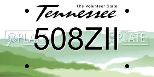 508ZII Tennessee License Plate