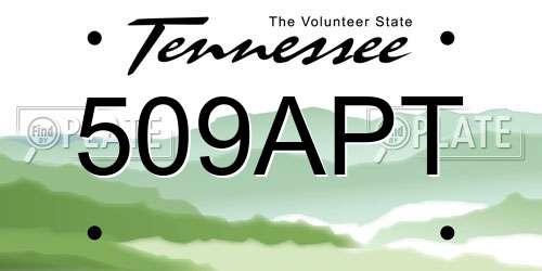 509APT Tennessee License Plate