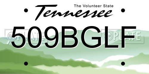509BGLF Tennessee License Plate
