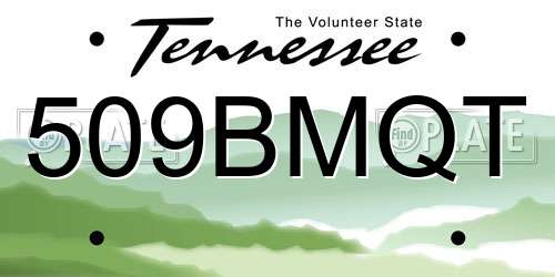 509BMQT Tennessee License Plate