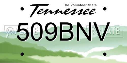 509BNV Tennessee License Plate
