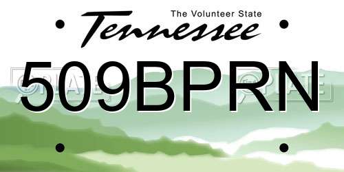 509BPRN Tennessee License Plate