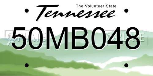 50MB048 Tennessee License Plate