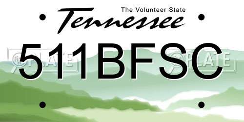 511BFSC Tennessee License Plate
