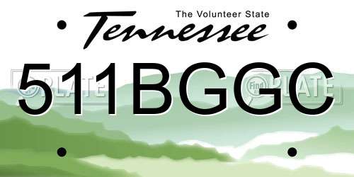 511BGGC Tennessee License Plate