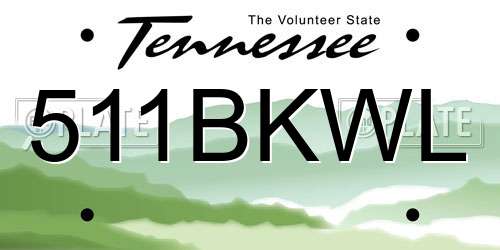 511BKWL Tennessee License Plate