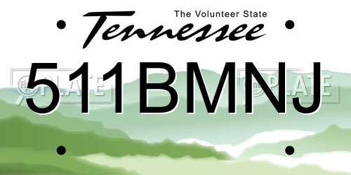 511BMNJ Tennessee License Plate