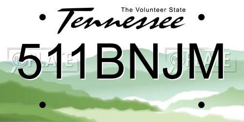 511BNJM Tennessee License Plate