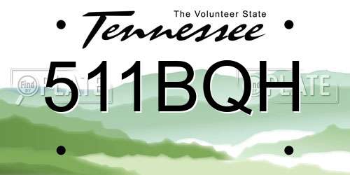 511BQH Tennessee License Plate